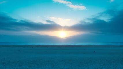 Obraz premium a blue sky with a bright sun shining