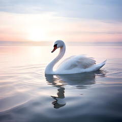 Obraz premium swan on the lake