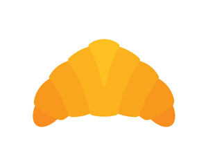 Croissant icon. Traditional French pastries. A butterness puff bakery, confectionery, breakfast. Minimalistic illustration, flat vector isolated on white background.