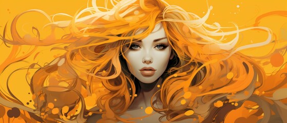 Amber Material Structure Background - Generative AI