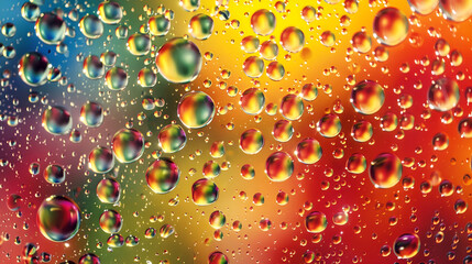 Water drops multicolor abstract background