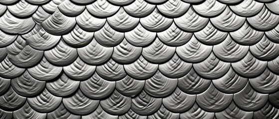 Fish Scales Material Structure Background - Generative AI