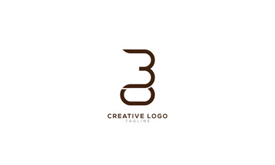 OB BO Abstract initial monogram letter alphabet logo design