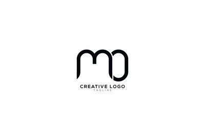 MO Abstract initial monogram letter alphabet logo design