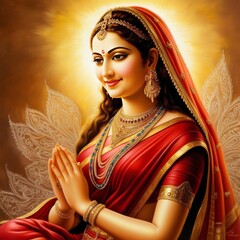 Indian Goddess Laxmi beautiful portrait