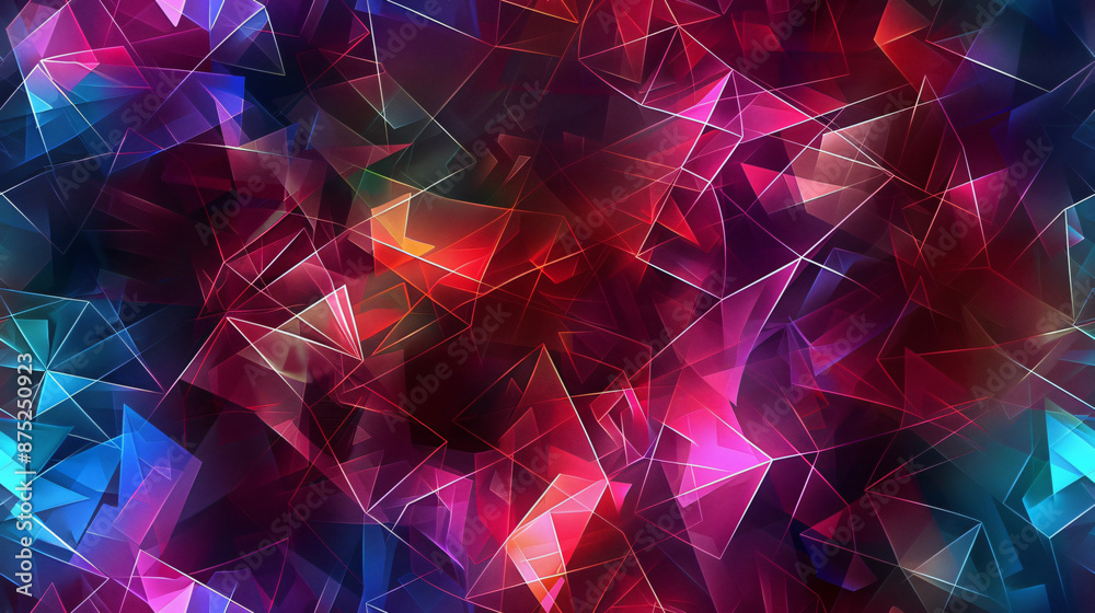 Fototapete abstract background with a colorful geometric pattern made of triangles