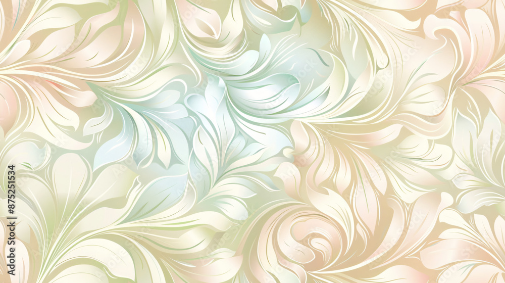 Aufkleber elegant floral pattern seamlessly flowing on a gradient backdrop