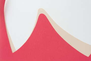 pyramidal or round triangle construction paper shapes on blank paper