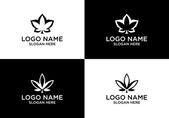Marijuana logo design vector template