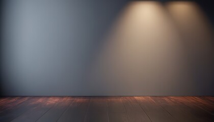 Studio background with realistic podium spotlight
