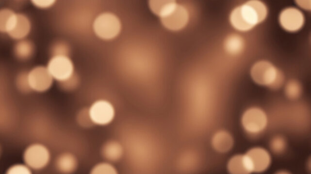 A blurred background with a warm, brown hue, circular bokeh lights scattered throughout, creating a gentle and dreamy atmosphere