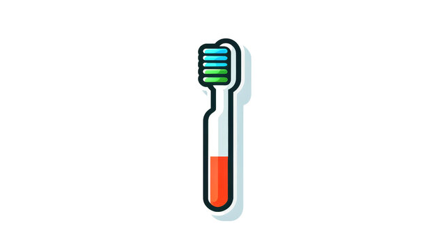 recommend clip art: Cartoon Toothbrush Icon Isolated on White Background, Png File