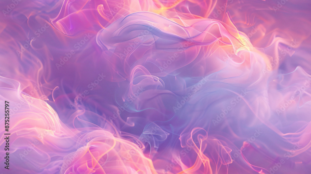 Aufkleber swirling and mixing abstract pink and purple smoke creating a dreamy and ethereal backdrop