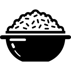 Rice bowl icon.