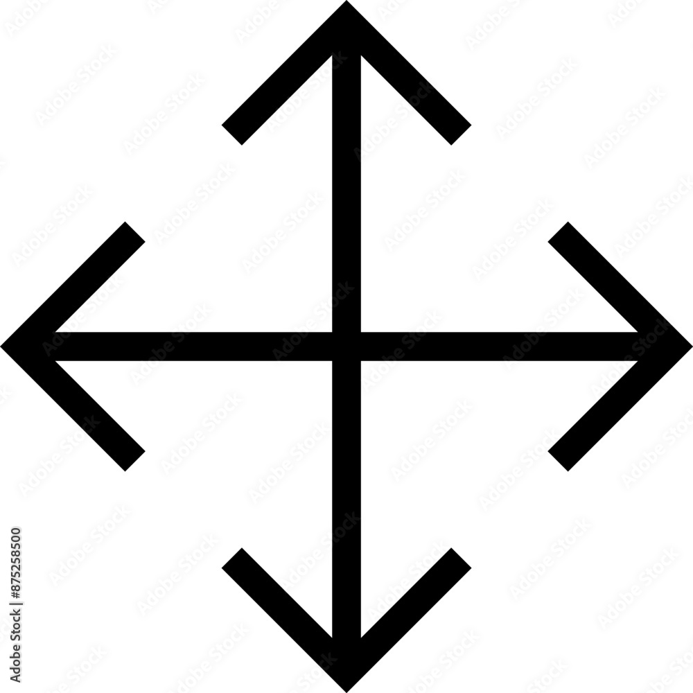 Poster full screen vector icon. full screen and exit full screen icon. scalability arrow mark icons in flat