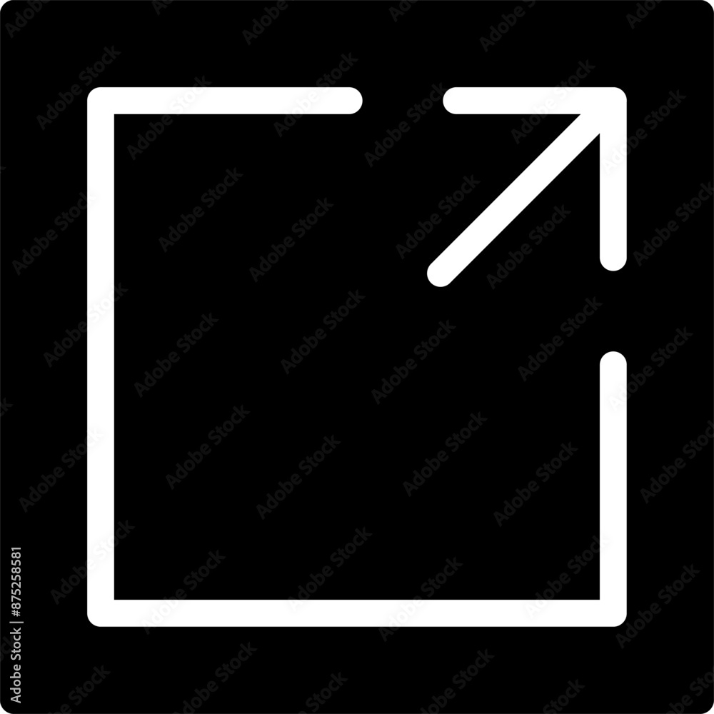 Poster full screen vector icon. full screen and exit full screen icon. scalability arrow mark icons in flat