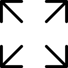 Full screen vector icon. Full screen and exit full screen icon. Scalability arrow mark icons in flat style for web, UI or mobile app. Vector illustration.