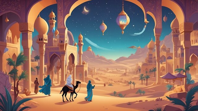 arabian nights tales from the arabian peninsula with g flat banner theme