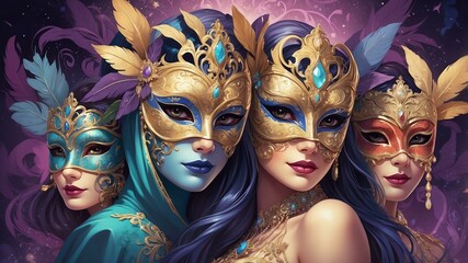 mystical masquerade masks mystery and intrigue at a la flat banner theme