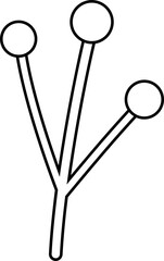 Isolated berry branch outline