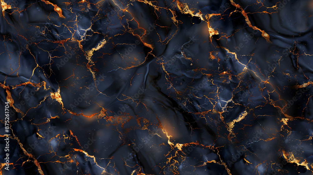 Poster abstract black and gold marble texture background creating luxurious and elegant atmosphere