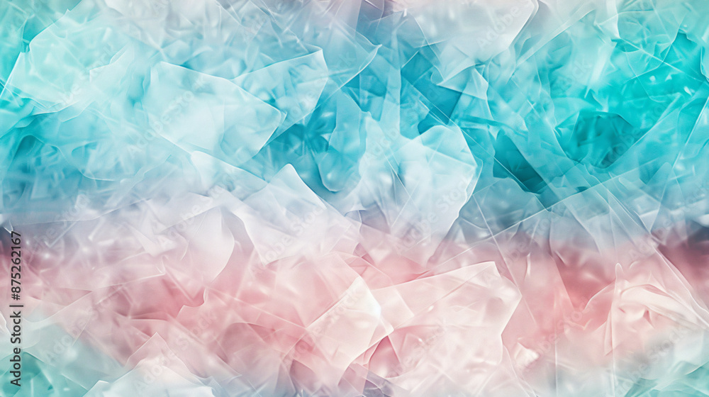 Aufkleber layered effect created by blue and pink shapes in abstract background