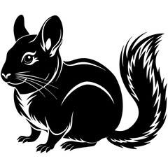 Chinchillas Silhouette Animals Stock Vectors, Clipart and Illustrations.