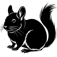 Chinchillas Silhouette Animals Stock Vectors, Clipart and Illustrations.