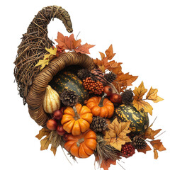 Cornucopia on transparent background