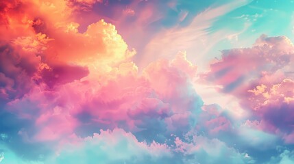 Internal Landscape. Seeing Never World series. Design made of colors, textures and gradient clouds to serve as background for projects on inner life, drama, poetry, art and design