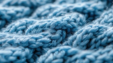Close-up of knitted stitches in a sweater, a soft textured pattern