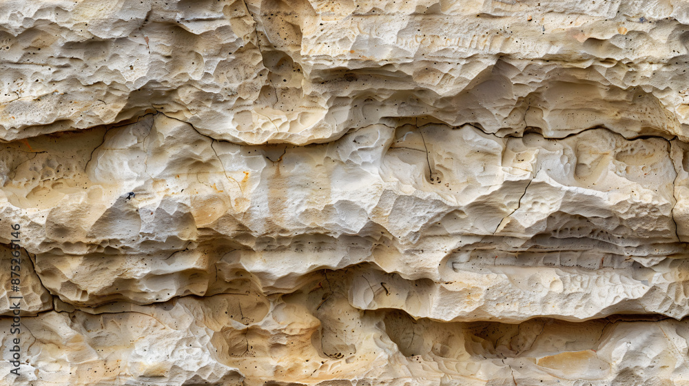 Poster background image of a weathered and eroded sandstone rock face