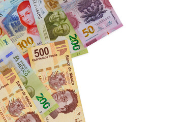 Mexican peso is issued by National Bank of Mexico in numerous denominations banknotes