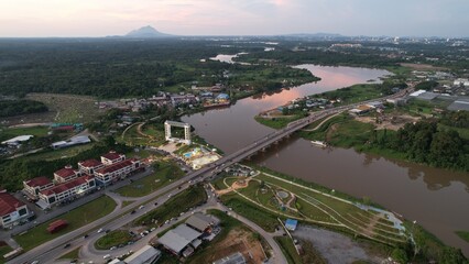 Fototapeta premium Kuching, Malaysia - July 6 2024: The Batu Kawah Riverbank Park