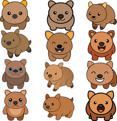 Wombat design animal vector design
