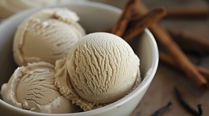 vegan ice cream made of soy milk and vanilla