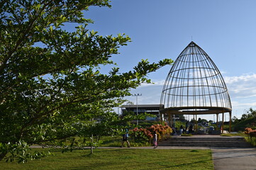 Kuching, Malaysia - July 6 2024: The Batu Kawah Riverbank Park