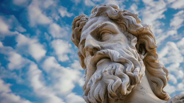 Mythical Greek god Zeus, embodying strength and wisdom