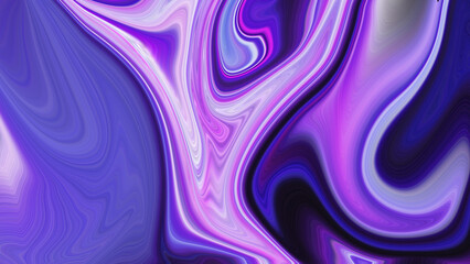 4K abstract digital background with wavy lines that move fluidly and dynamically in purple and black tones