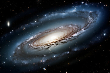 Obraz premium Expansive Cosmic Showpiece: A Mesmerizing Portrait of the Andromeda Galaxy in Deep Space