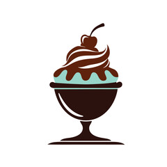 Chocolate cake vector illustration
