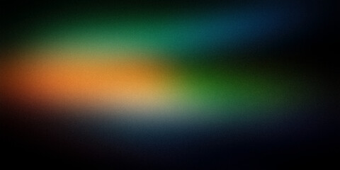 A dynamic gradient image blending green, blue, orange, and black hues. Perfect for adding a vibrant and modern touch to your design projects