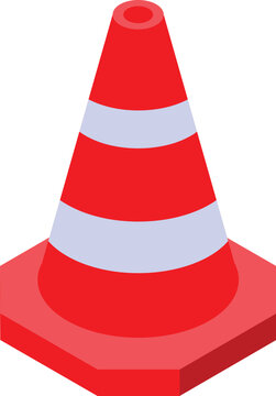 red traffic cone with white stripes clip art preview