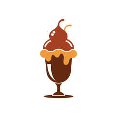 Chocolate cake vector illustration
