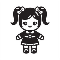 A doll vector art illustration