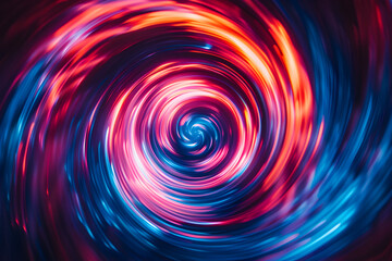 Abstract Neon Swirl Symphony in dark background