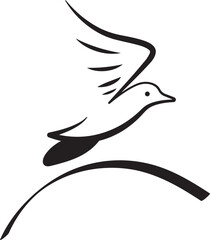 Illustration dove silhouette vector design