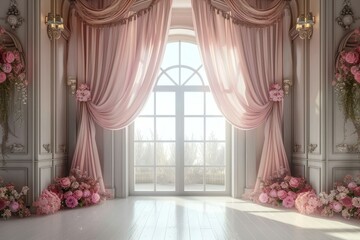 Elegant Floral Ballroom Interior