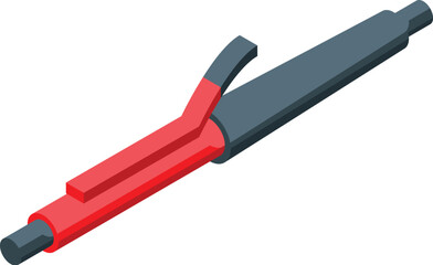 Curling iron creating a hairstyle for a beauty salon client, hairdressing tool