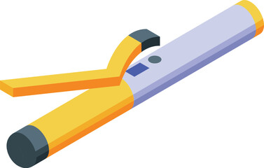 Curling iron making beautiful long lasting curls for a stylish hair style for beauty and fashion industry